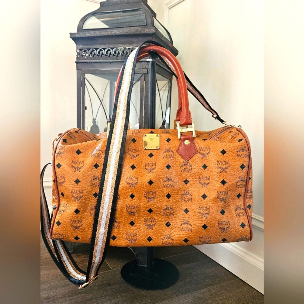 MCM Two Way Boston Bag with Unbranded Crossbody strap